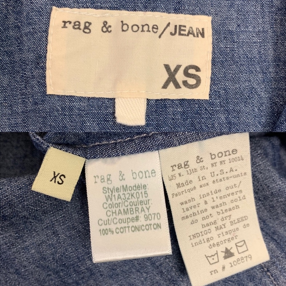 Rag & Bone/Jean “The Perfect Shirt” Sz XS - Picture 7 of 7